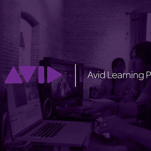 Group of people in a classroom setting with a laptop and Avid Learning Partner logo.