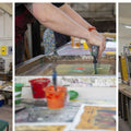 Screenprinting in a studio